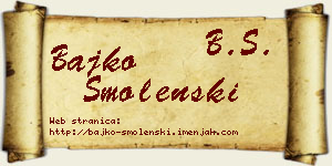 Bajko Smolenski vizit kartica